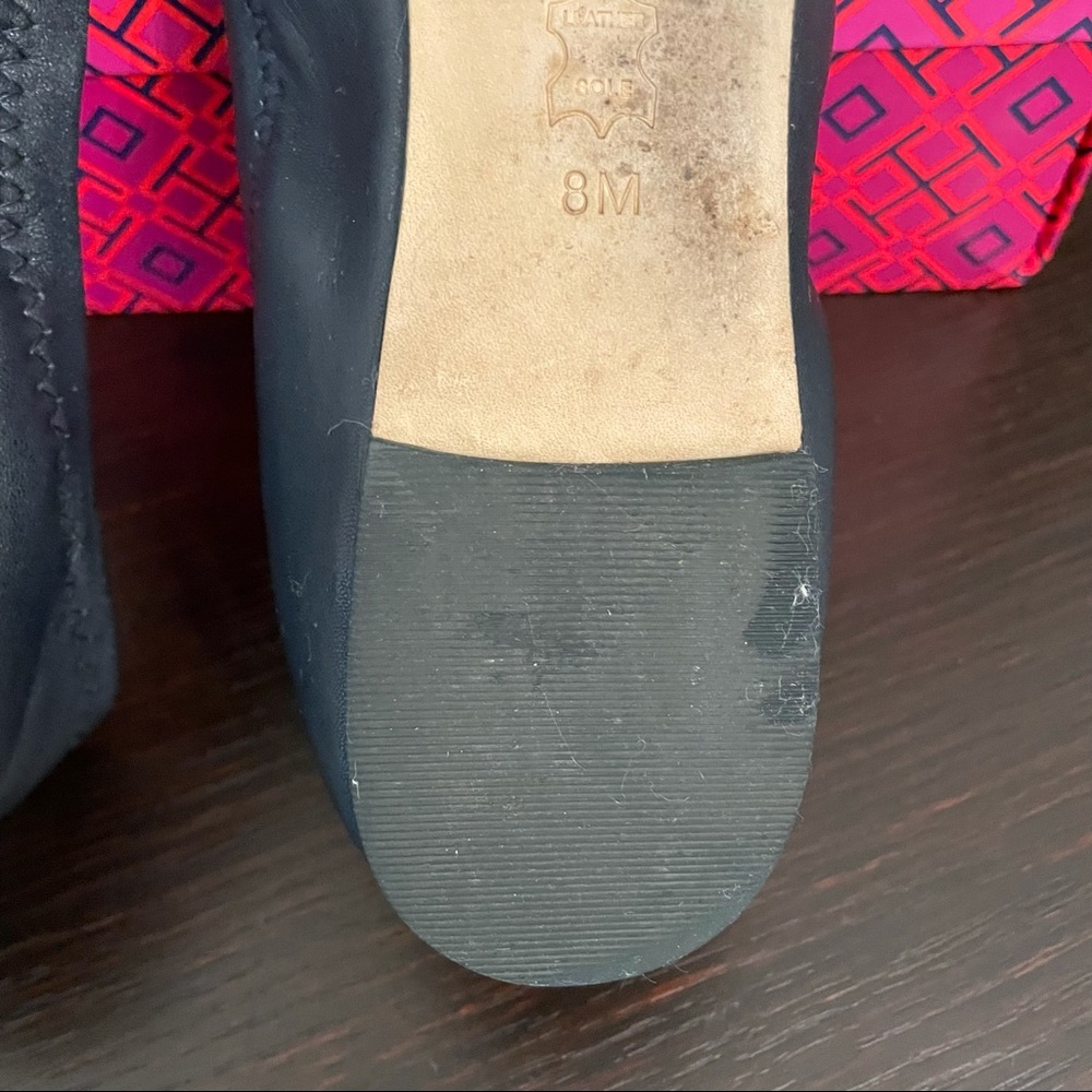 Tory Burch Women’s Liana Navy Blue Ballet Flats Shoes Size 8 - Picture 6 of 16